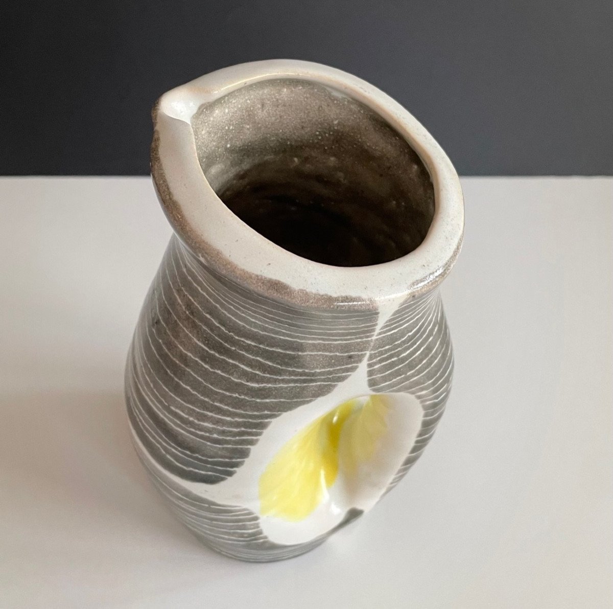 Vase en faïence par Mado Jolain Années 60-photo-4