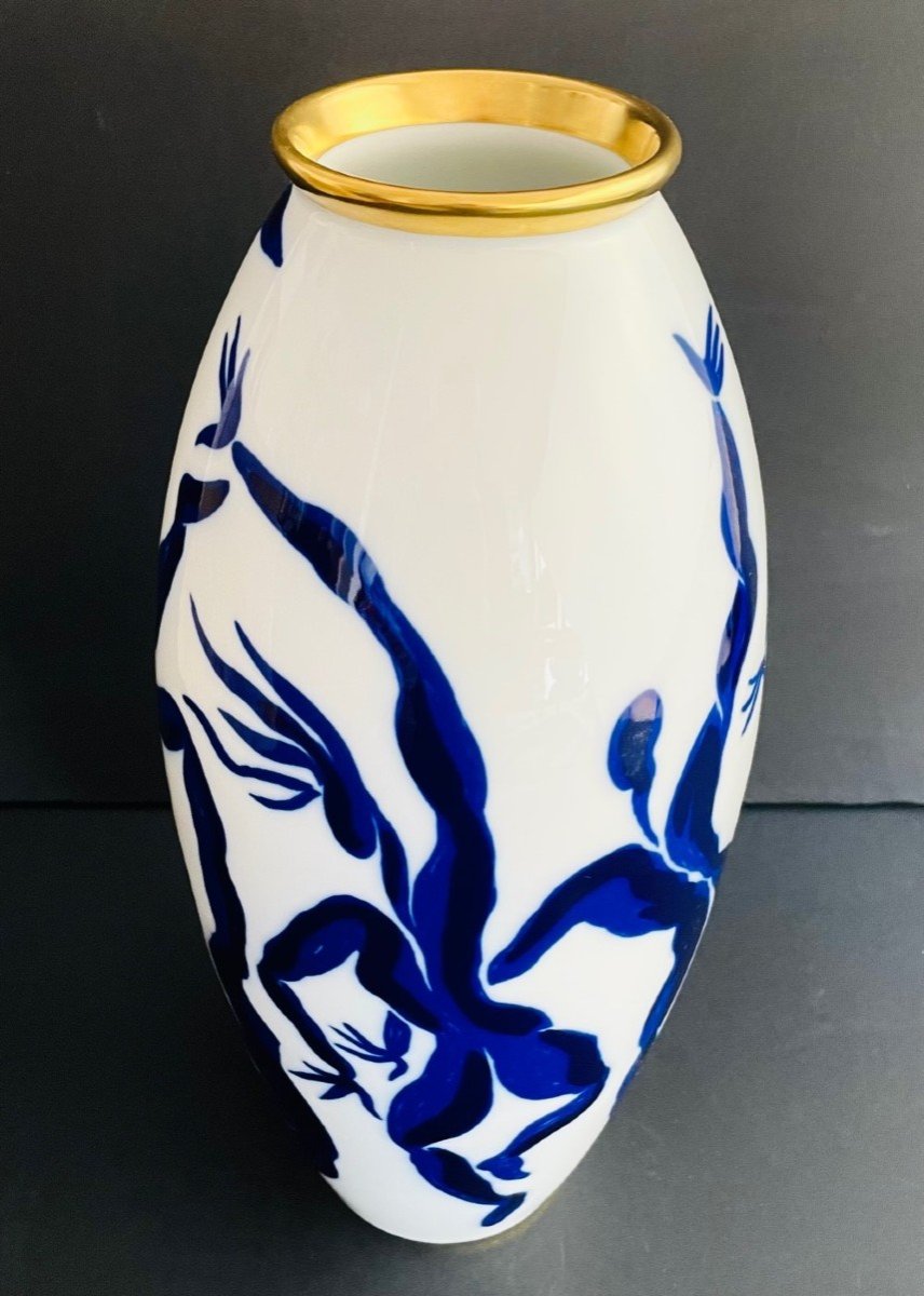 “bacchanale” Vase In Limoges Porcelain By Hervé Van Der Straeten For Bernardaud-photo-3
