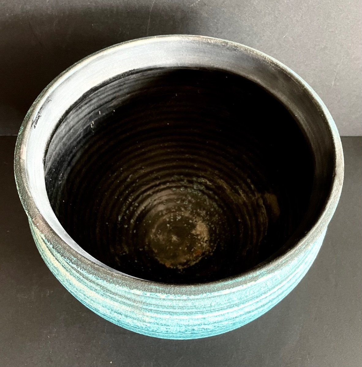 Vase cachepot en céramique d'Accolay série "Gauloise"-photo-3