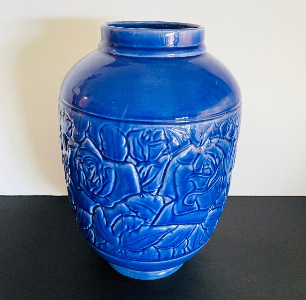 Saint Clément Art Deco Vase "the Roses"