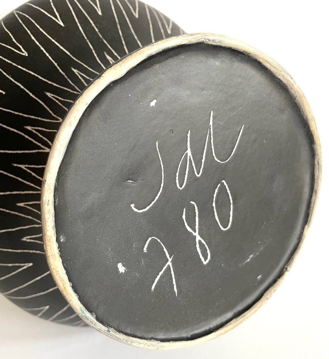 Large Africanist Vase By Jean De Lespinasse, 1960s-photo-3