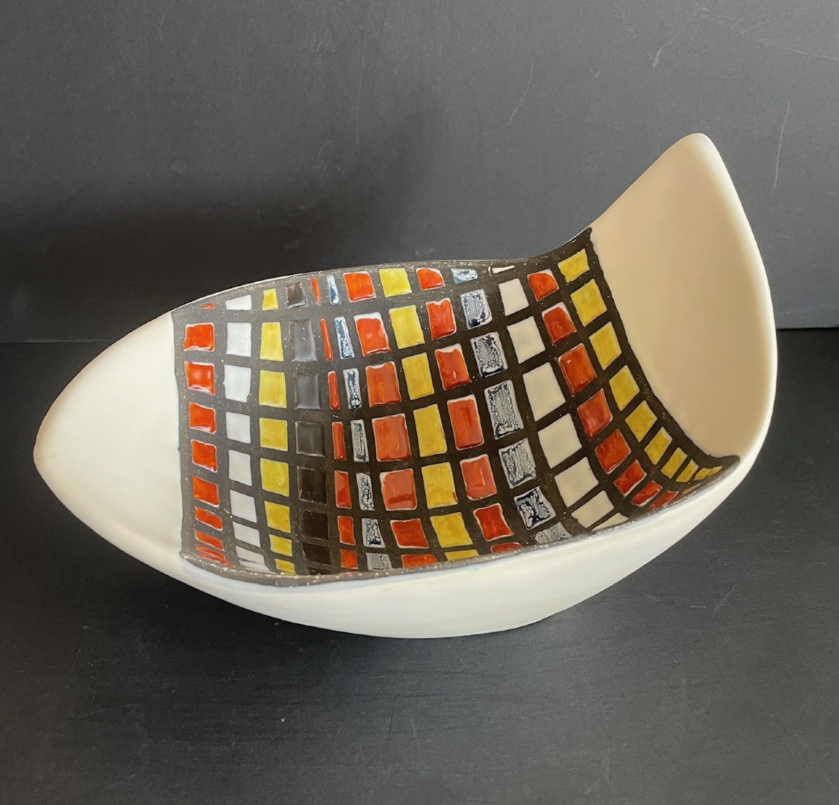 Earthenware Cup By Roger Capron In Vallauris