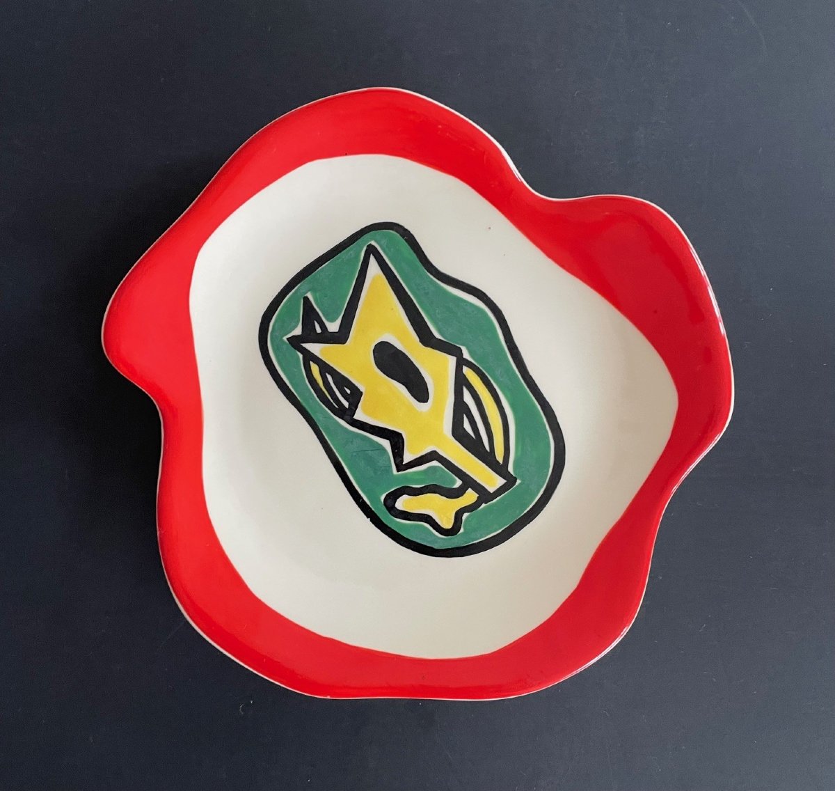 Assiette en faïence Roland Brice et Fernand léger Biot-photo-2