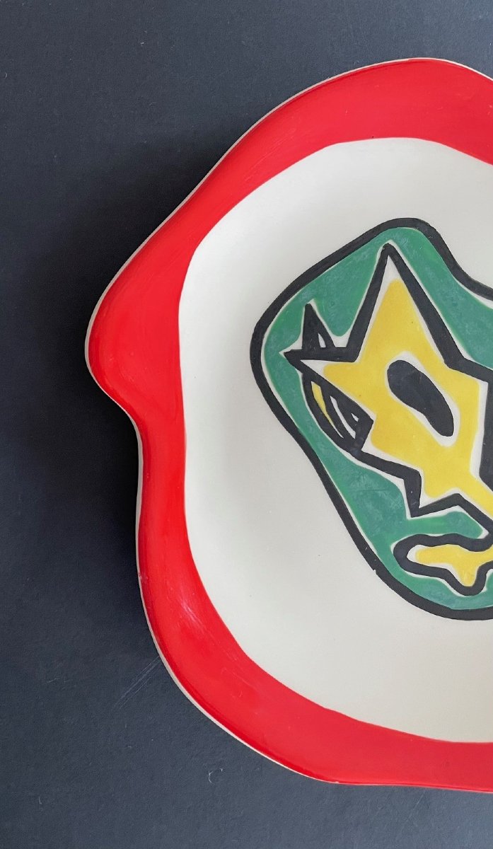 Assiette en faïence Roland Brice et Fernand léger Biot-photo-3