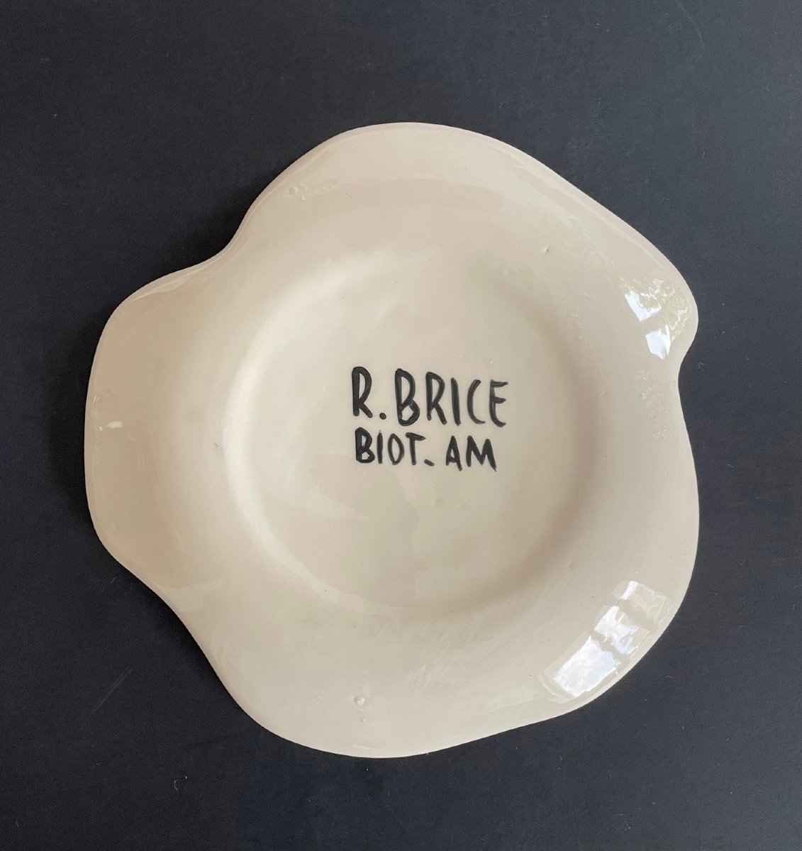 Assiette en faïence Roland Brice et Fernand léger Biot-photo-1