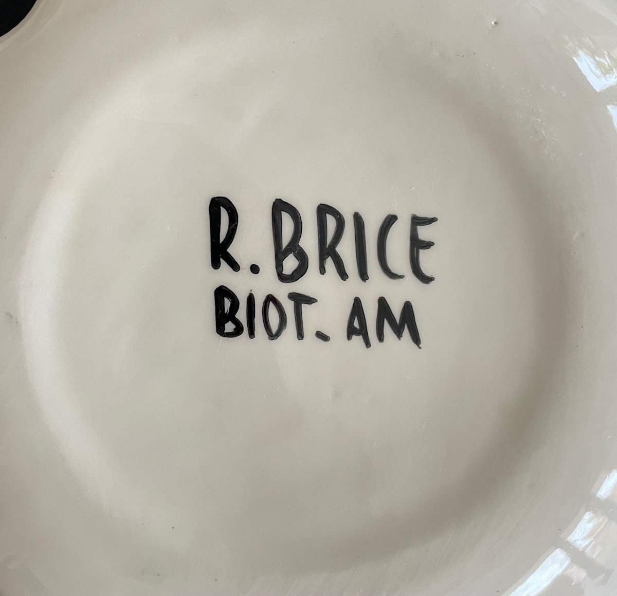 Assiette en faïence Roland Brice et Fernand léger Biot-photo-2