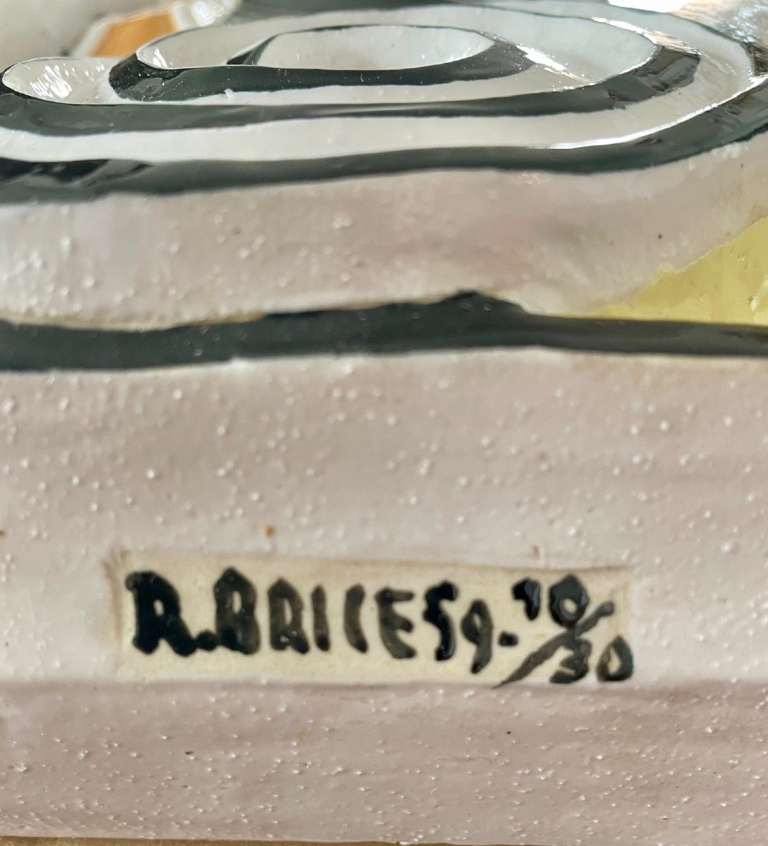 The Acrobats, Ceramic Bas-relief By Roland Brice, 1959-photo-3