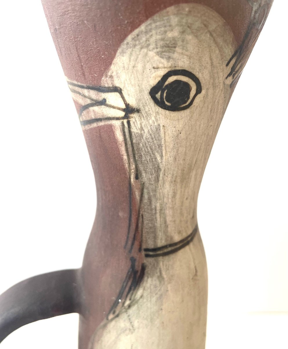 Grand pichet zoomorphe par Jacques Innocenti Vallauris années 50-photo-2