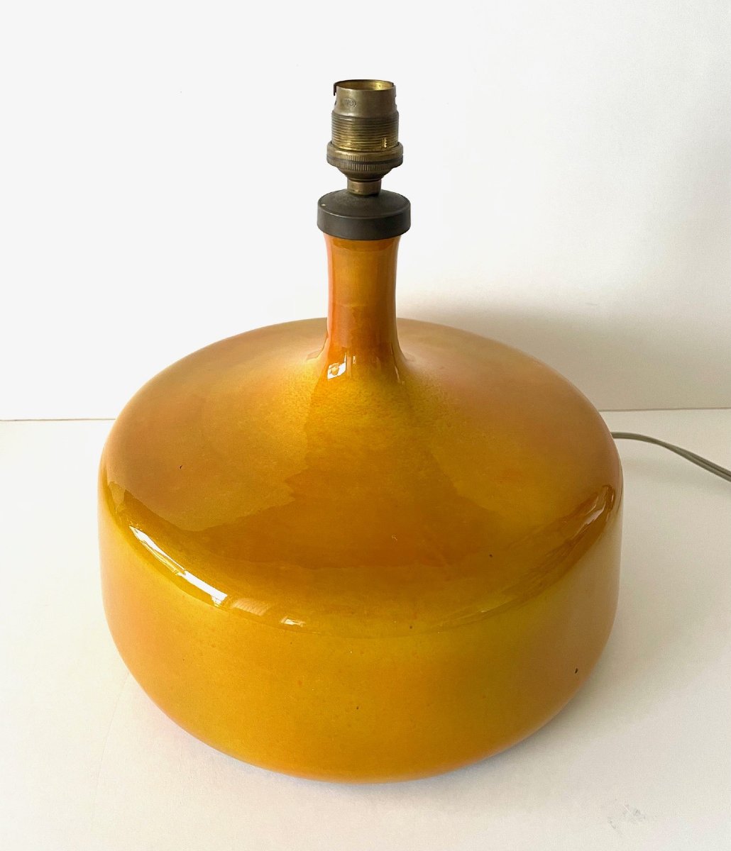 Large Glazed Earthenware Lamp By Jacques And Dani Ruelland 1970-photo-3