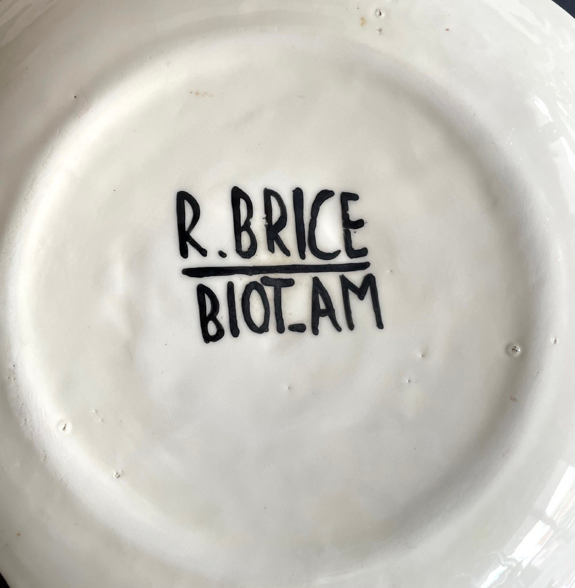 Earthenware Plate By Roland Brice And Fernand Léger Biot-photo-1