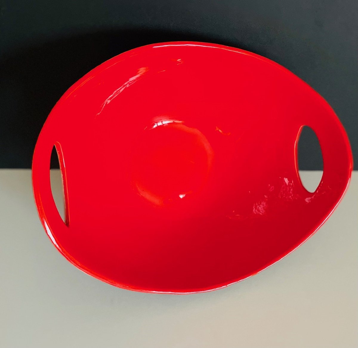 Grande coupe en céramique Jean de Lespinasse Vallauris -photo-1