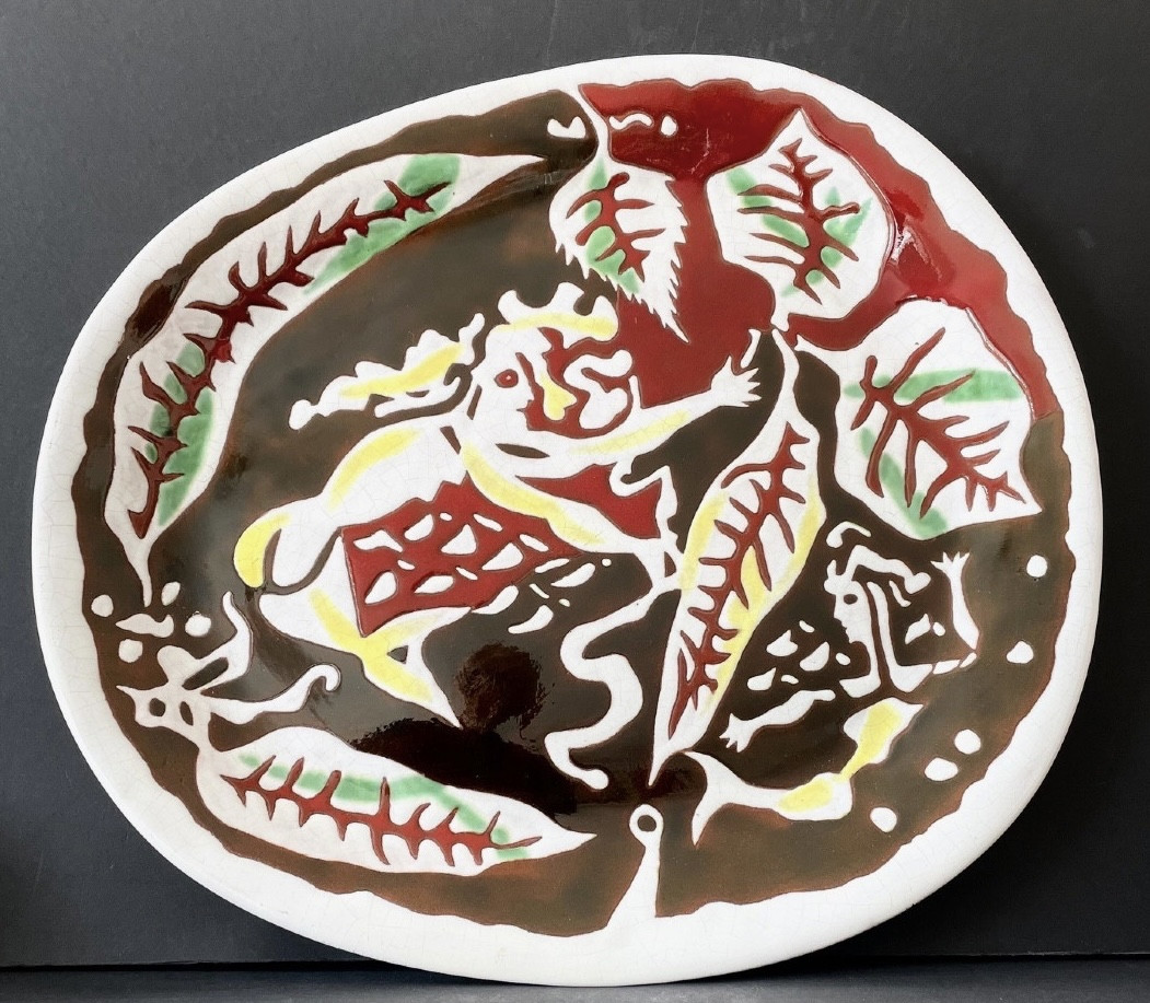Grand plat en céramique par Jean Lurçat à Sant Vicens