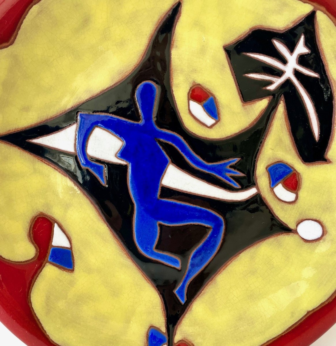 Assiette en céramique dessin de Jean Lurçat Sant Vicens-photo-2