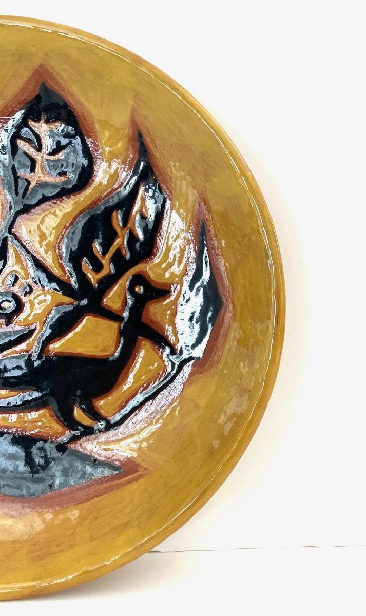 Assiette en céramique par Jean Lurçat Sant Vicens-photo-4