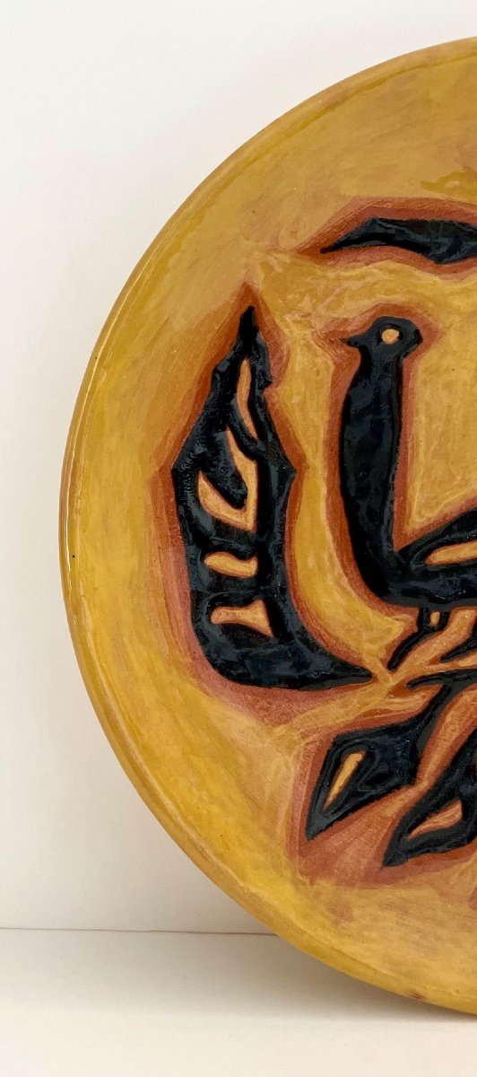 Ceramic Plate By Jean Lurçat Sant Vicens-photo-3