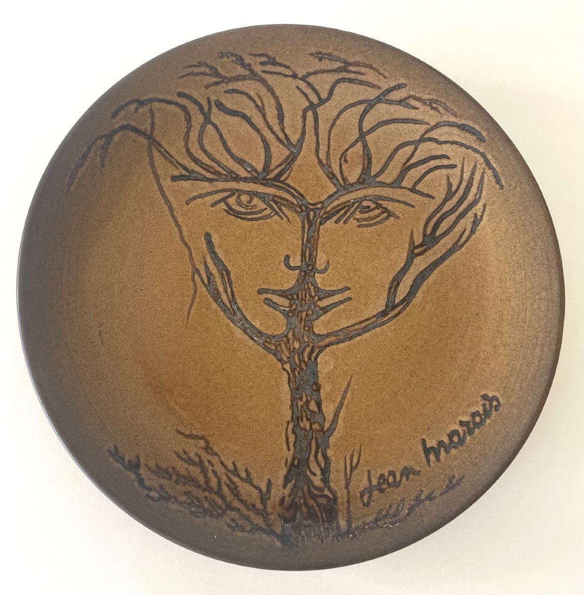 Plat en céramique par Jean Marais Vallauris