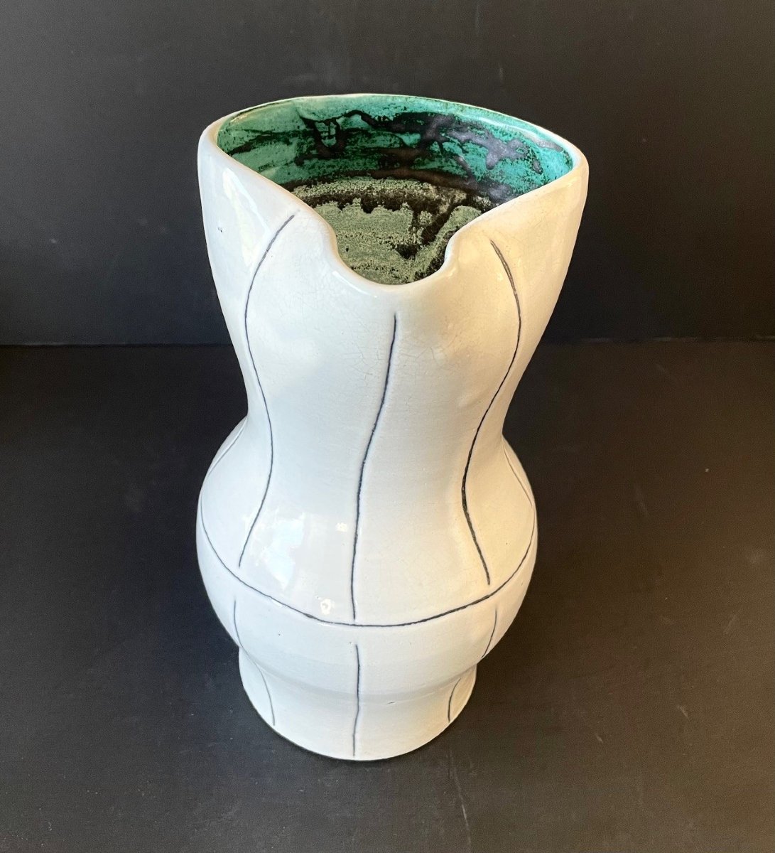 Jacques Innocenti  Vallauris Ceramic Pitcher, 1950s-photo-3