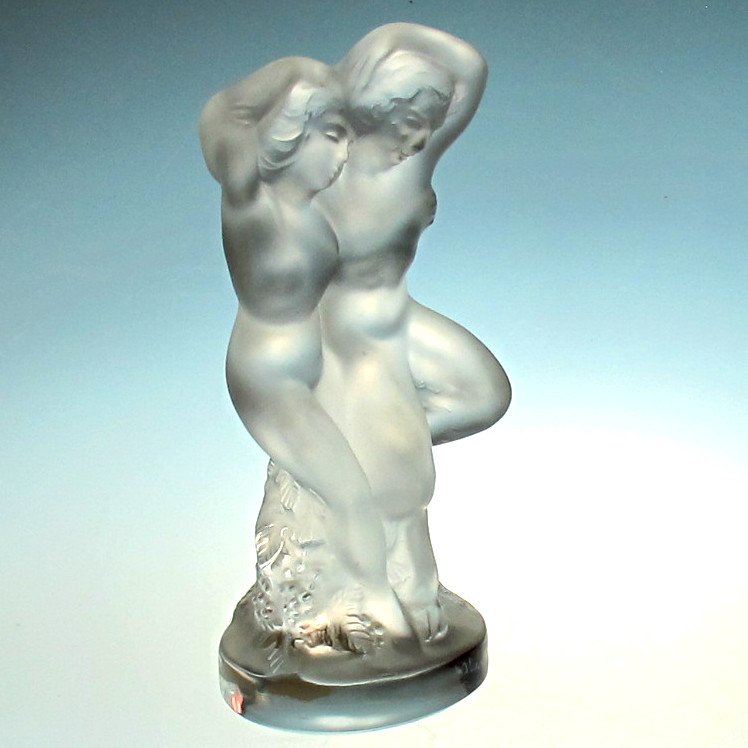 Lalique Nude Dancing Lovers Figurine 60s-photo-1