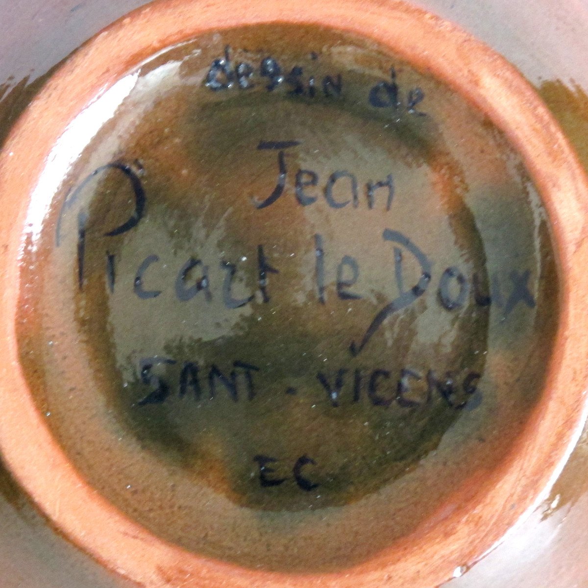 Ceramic Bowl Drawing Jean Picart Le Doux Sant Vicens 60s-photo-1