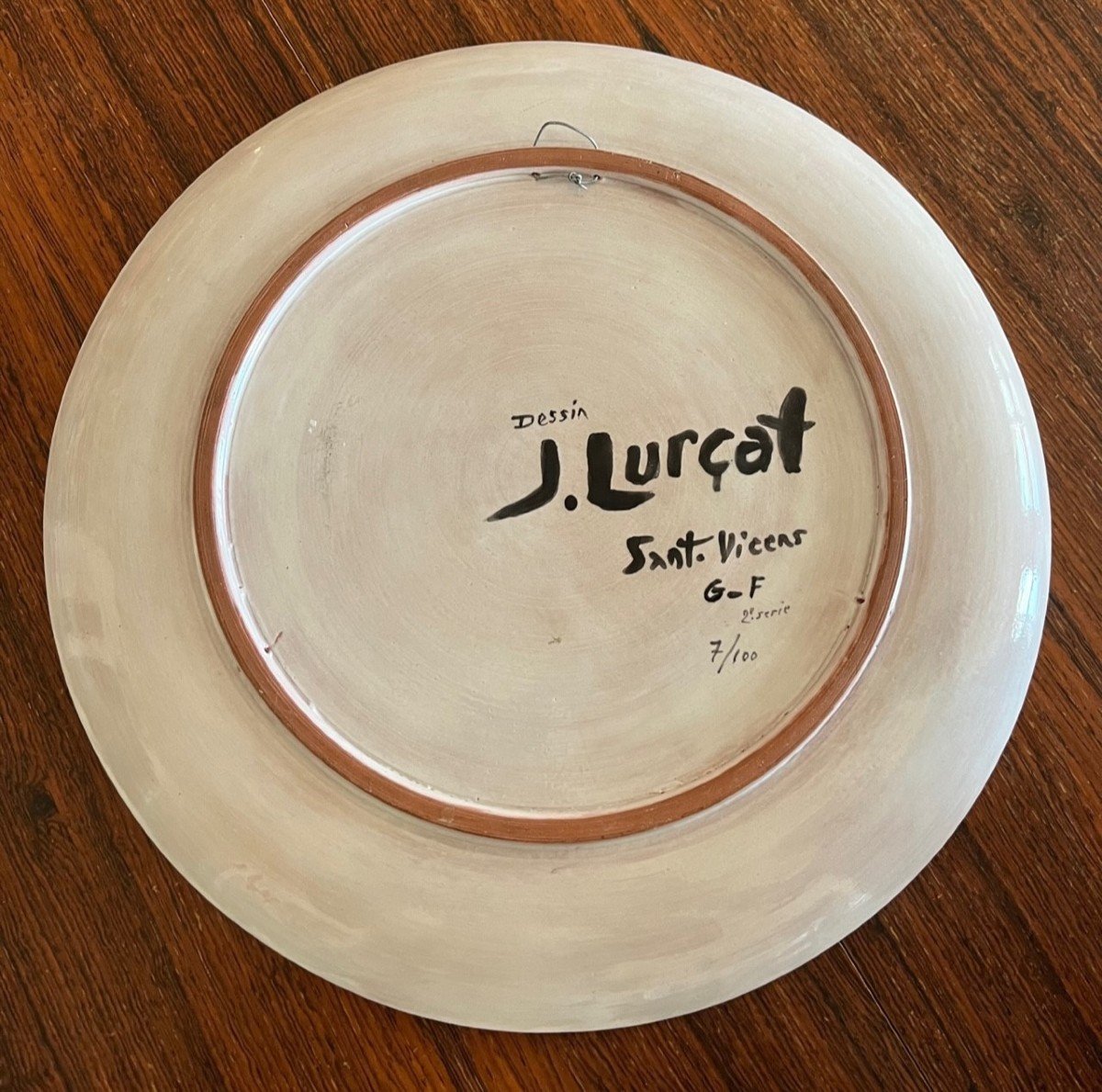Large Ceramic Dish By Jean Lurçat In Sant Vicens 1950s-photo-2