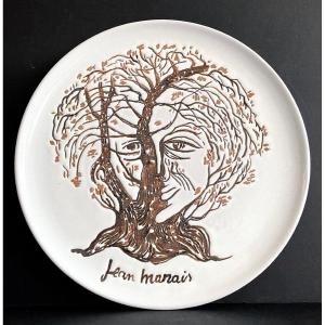 Earthenware Dish  "face In A Tree"