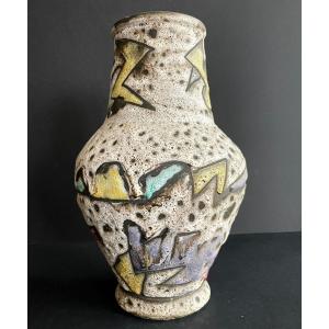 Vase Fat Lava Marius Bessone Vallauris 50s