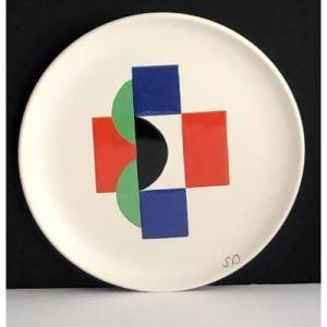 Decorative Plate Sonia Delaunay Faience Of Moustiers Artcurial Edition