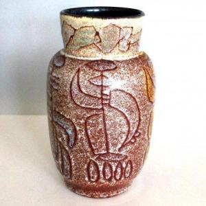 Grand vase  en céramique  d’Accolay  Années 60
