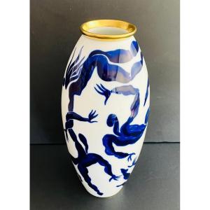 “bacchanale” Vase In Limoges Porcelain By Hervé Van Der Straeten For Bernardaud