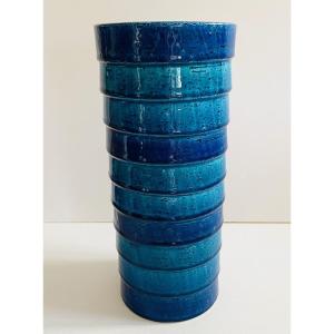Large Aldo Londi Scroll Vase For Bitossi, Italy, 1960s