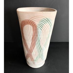 Ceramic Vase By Jean Austruy 60s