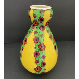 Vase Art Déco Boch Frères Keramis Charles Catteau
