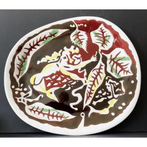 Grand plat en céramique par Jean Lurçat à Sant Vicens