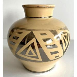 Art Deco Earthenware Vase Signed Odyv