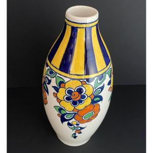 Boch La Louvière Charles Catteau Art Deco Vase