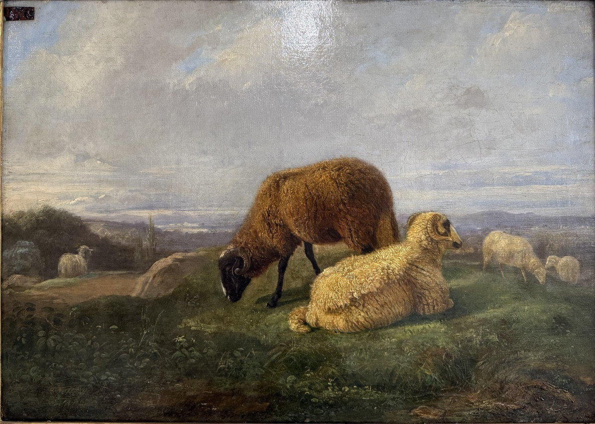 Rest In The Meadow – Pastoral Scene, 17th Century, Louis XIV School-photo-3
