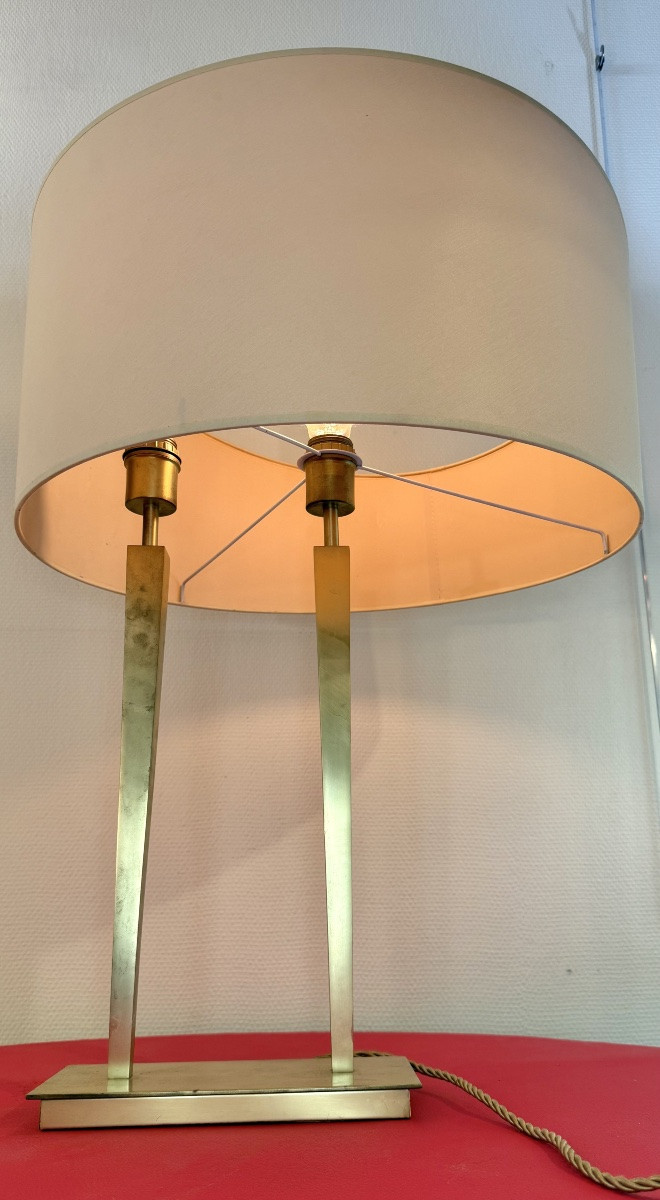 Gilded Brass Lamp – 20th Century Design-photo-3