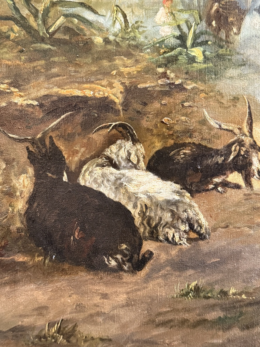 Caravan On The Road To The Orient Orientalist School – 19th Century, Napoleon III Period-photo-2