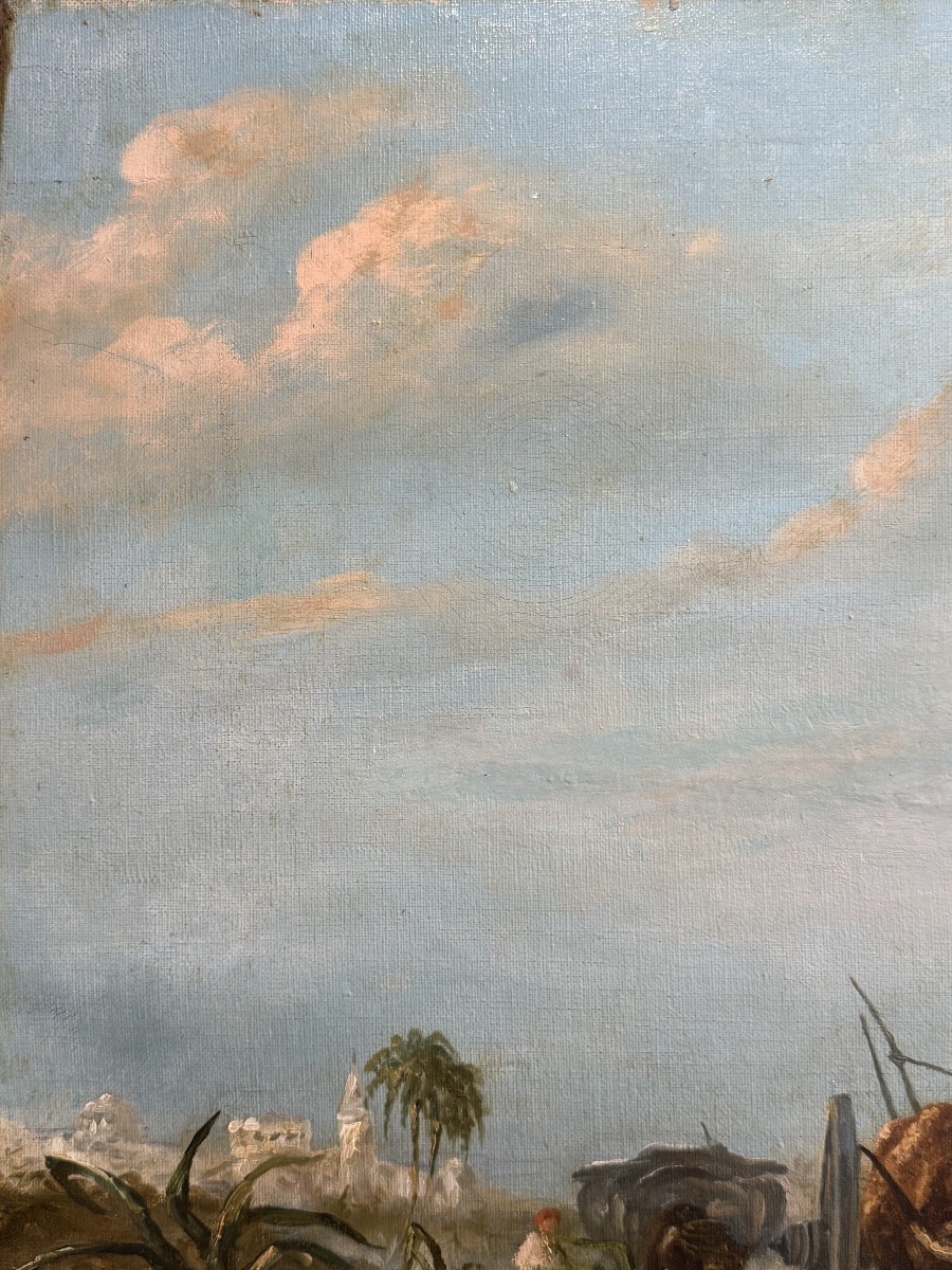 Caravan On The Road To The Orient Orientalist School – 19th Century, Napoleon III Period-photo-5