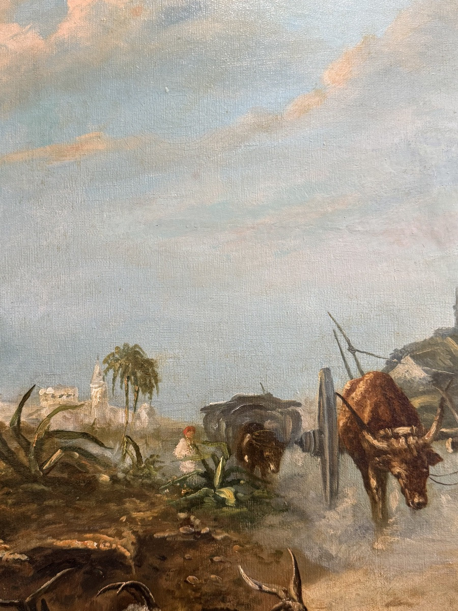 Caravan On The Road To The Orient Orientalist School – 19th Century, Napoleon III Period-photo-6
