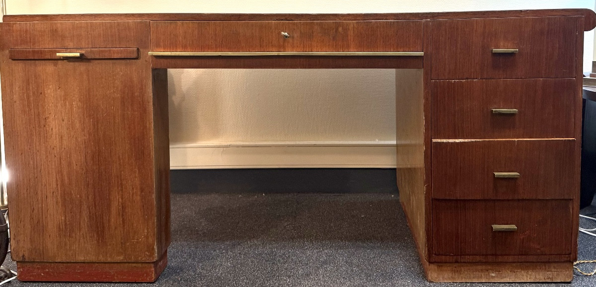 Bureau Art Déco en palissandre des Indes – attribué à Maison Dominique (vers 1930-40)-photo-2