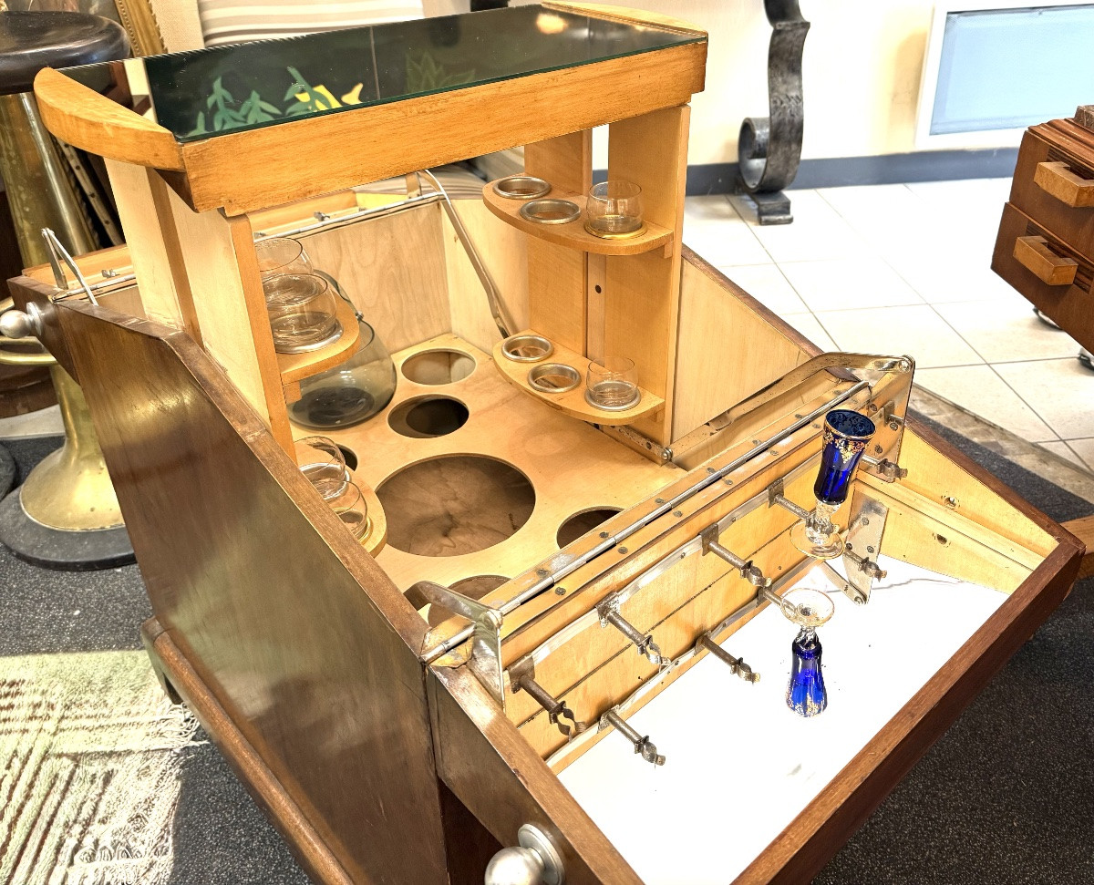 Bar Art Déco en palissandre – Élégance et fonctionnalité du XXᵉ siècle-photo-4