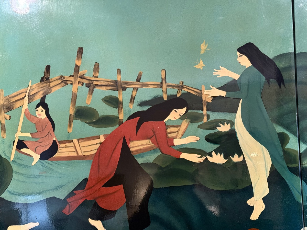 Lacquered Panel – Spring – 20th Century Modern Art-photo-2