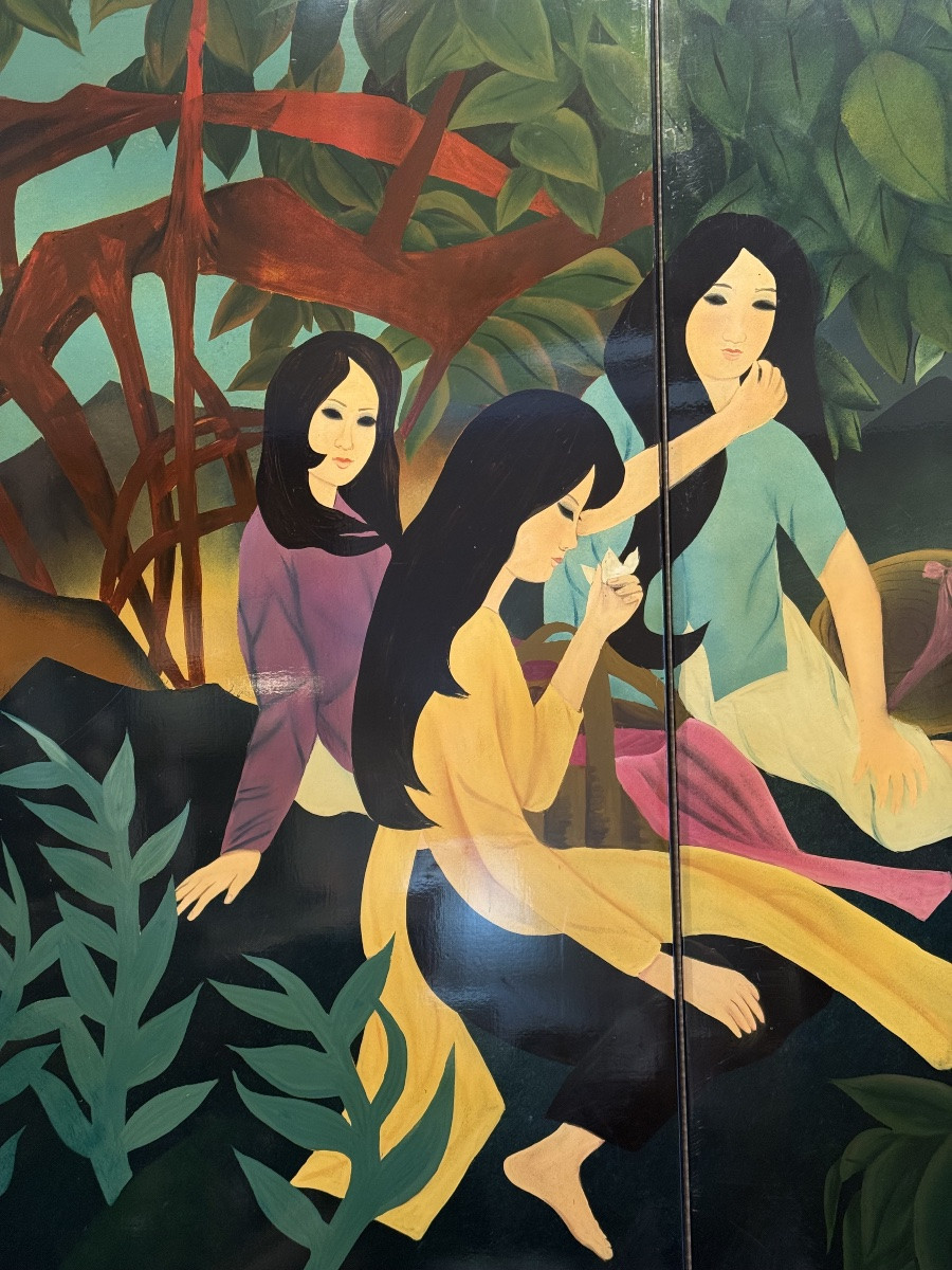 Lacquered Panel – Spring – 20th Century Modern Art-photo-3