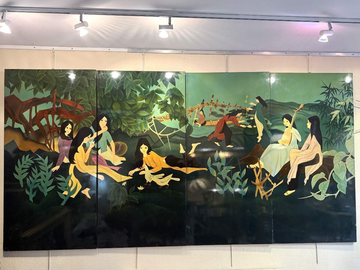 Lacquered Panel – Spring – 20th Century Modern Art