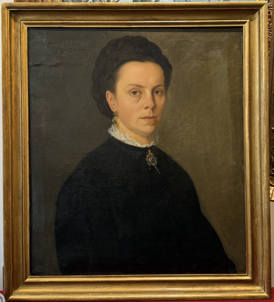 Portrait de dame sous Napoléon III Coché Rémy