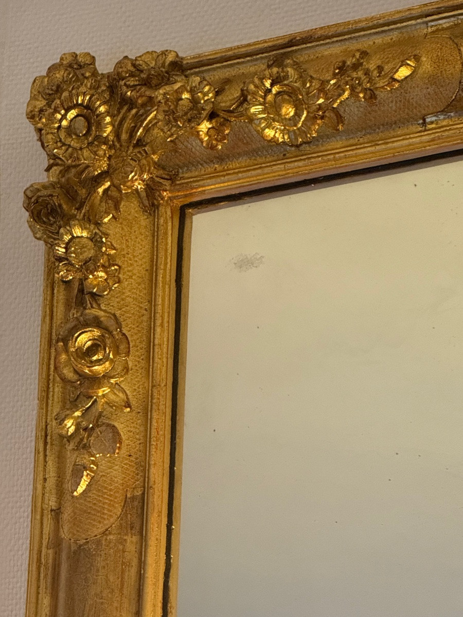 Large Gilded Mirror – Napoleon III, 19th Century-photo-3