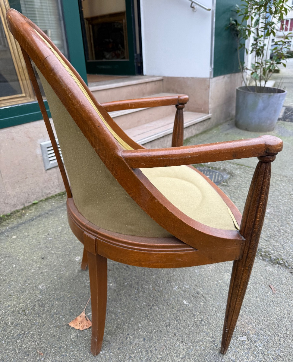 Élégante paire de fauteuils gondole Art Déco – XXe siècle-photo-2