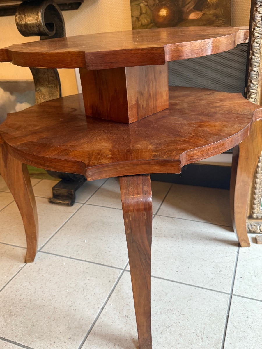 Art Deco Double-tiered Rosewood Coffee Table – 20th Century-photo-4