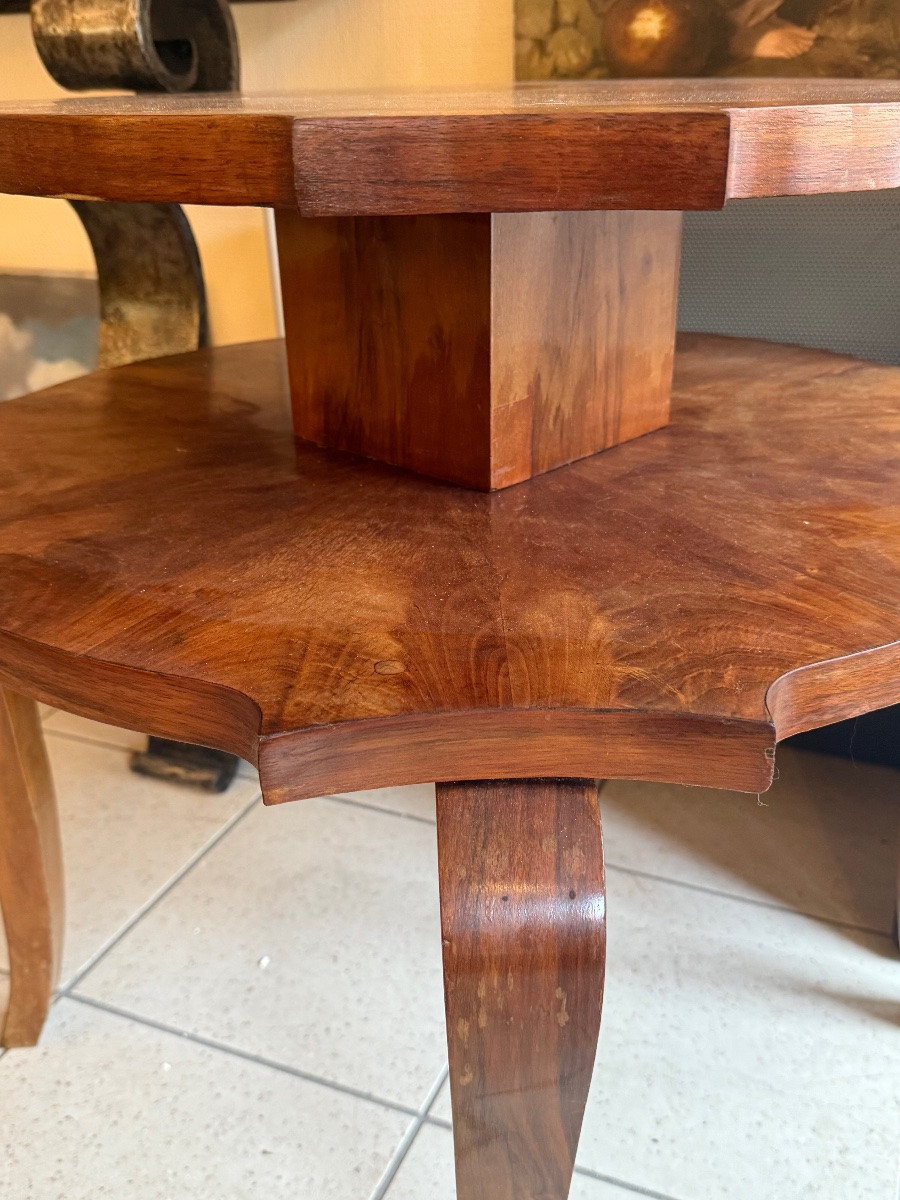 Art Deco Double-tiered Rosewood Coffee Table – 20th Century-photo-5